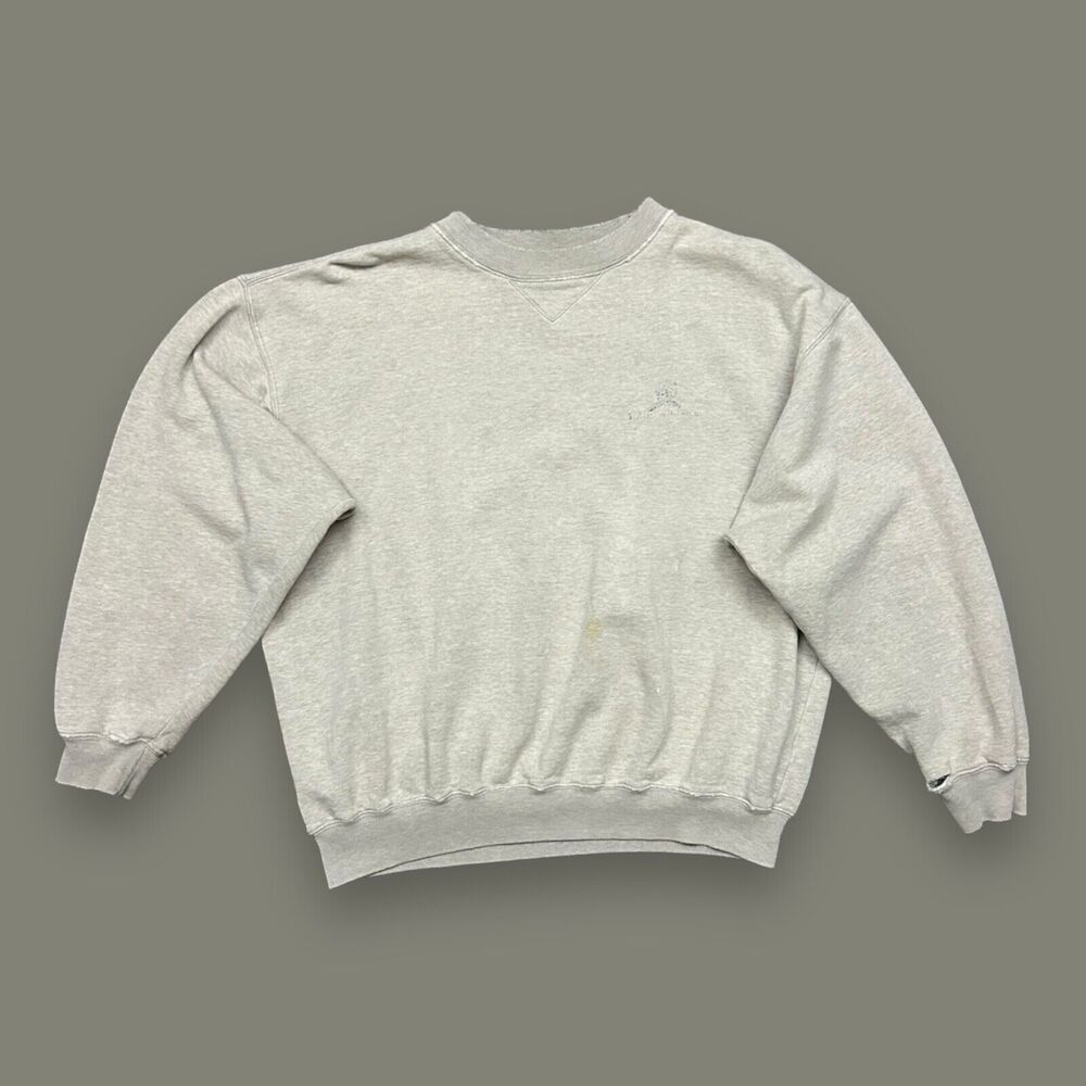 Vintage Thrashed Sweatshirt Crewneck Pullover 90s y2k Tommy Hilfiger Gray